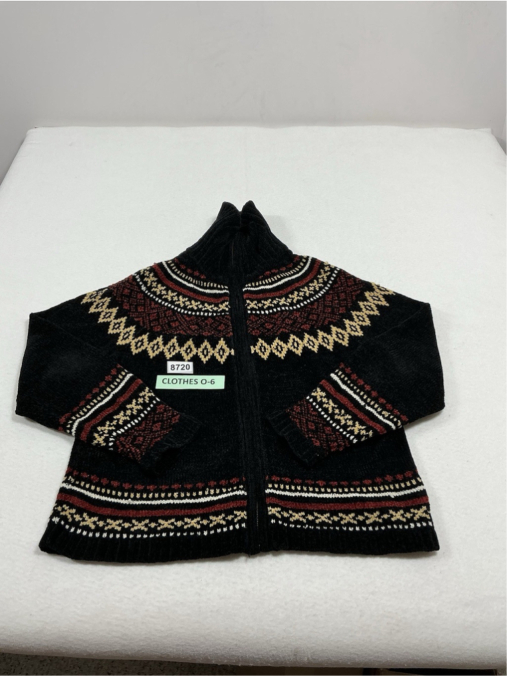 Womans Excellent Ericka Turtleneck Sweater Full Zip Large Multicolor